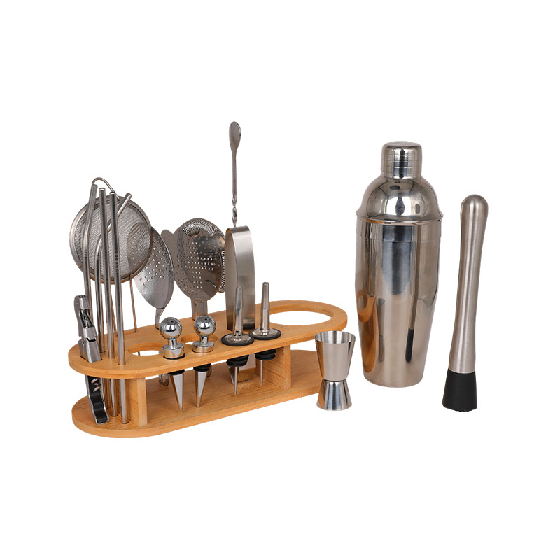 18-Piece Stainless Steel Bar Bartender Kit for Home