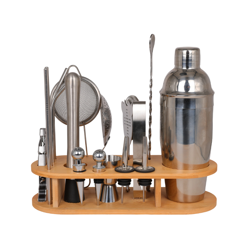 18-Piece Stainless Steel Bar Bartender Kit for Home