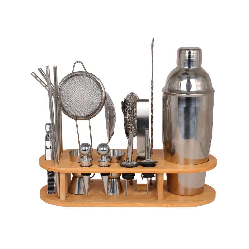 18-Piece Stainless Steel Bar Bartender Kit for Home