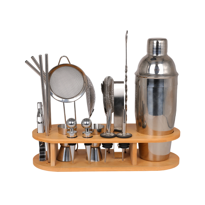 18-Piece Stainless Steel Bar Bartender Kit for Home