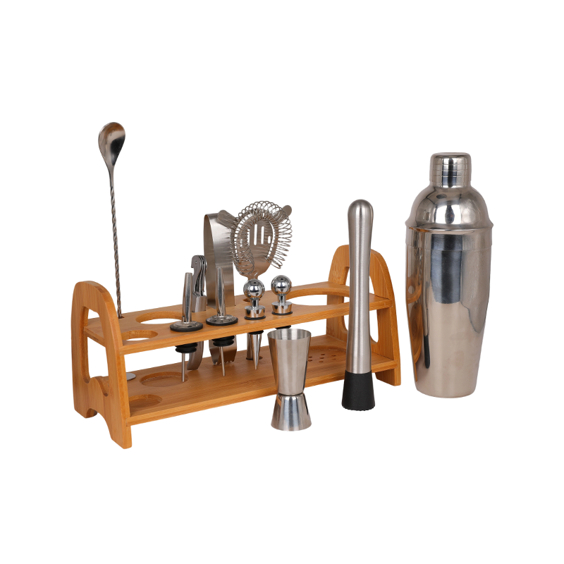 12-Piece Stainless Steel Cocktail Shaker Set Barware Kit