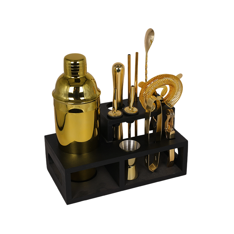 12-Piece Gold Mixology Bartender Kit Bar Tool Set 