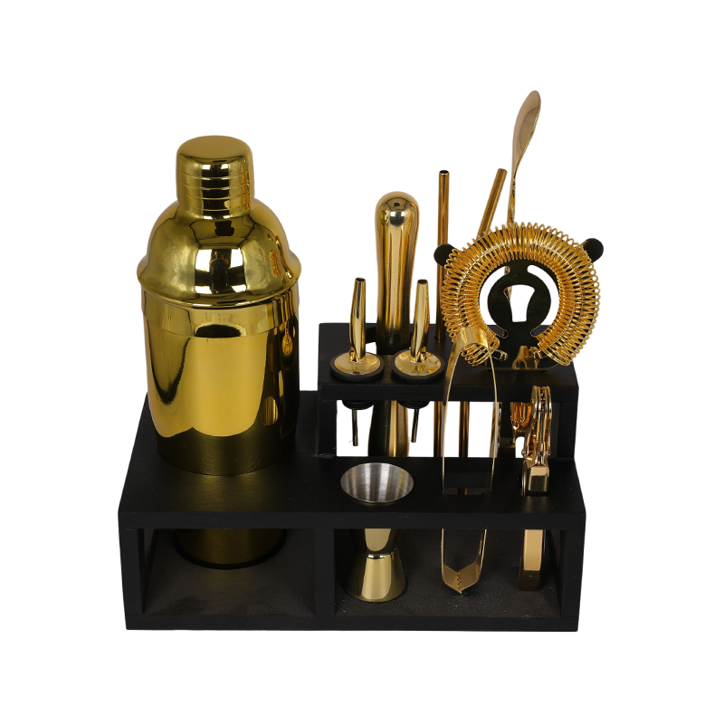 12-Piece Gold Mixology Bartender Kit Bar Tool Set 