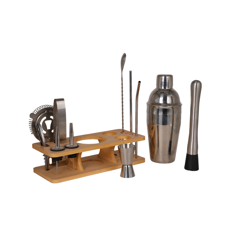 12-Piece Stainless Steel Cocktail Shaker Set Barware Kit