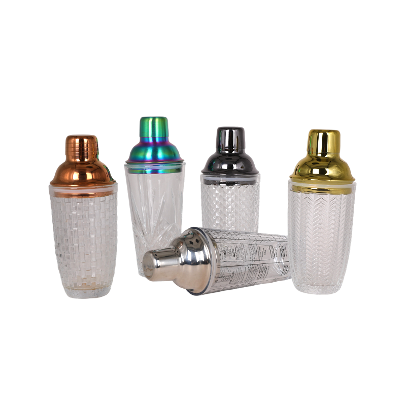 Cobbler Shaker Stainless Steel Glass Shaker with Recipes