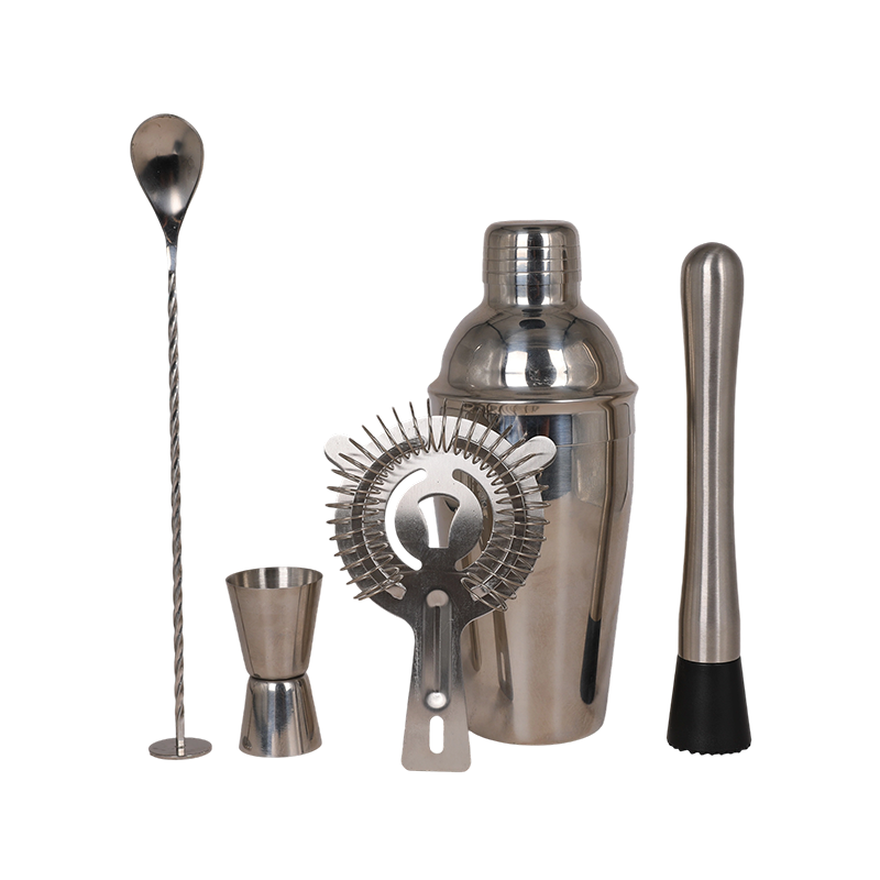 6-Piece Stainless Steel Martini Cocktail Shaker Set