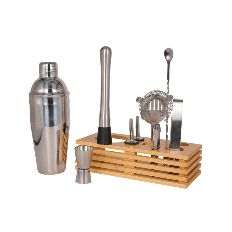 10-Piece Stainless Steel Martini Shaker and Complete Kit