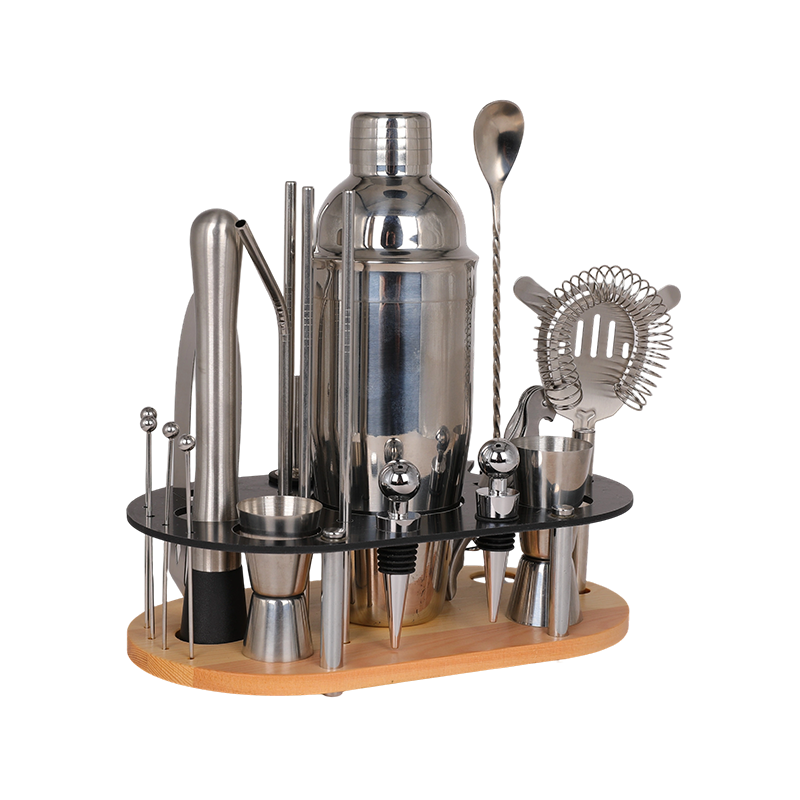 21-Piece Stainless Steel Cocktail Shaker Set