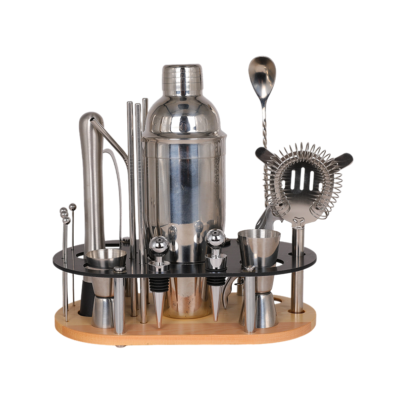 21-Piece Stainless Steel Cocktail Shaker Set
