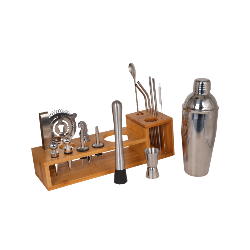 17-Piece Stainless Steel Bar Complete Bartender Kit