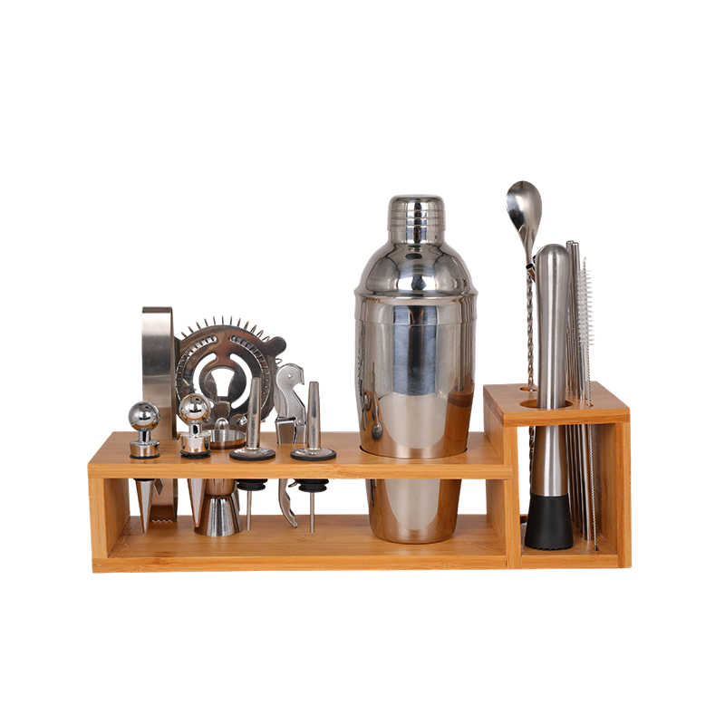 17-Piece Stainless Steel Bar Complete Bartender Kit