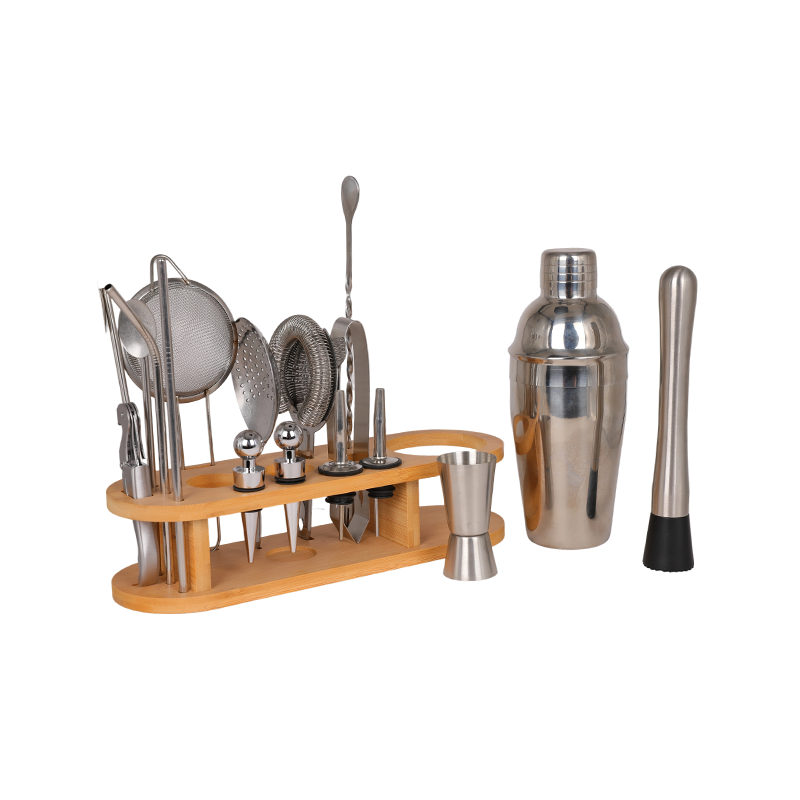18-Piece Stainless Steel Bar Bartender Kit for Home