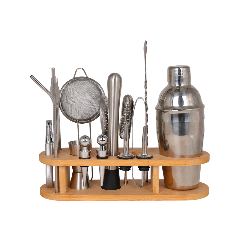 18-Piece Stainless Steel Bar Bartender Kit for Home