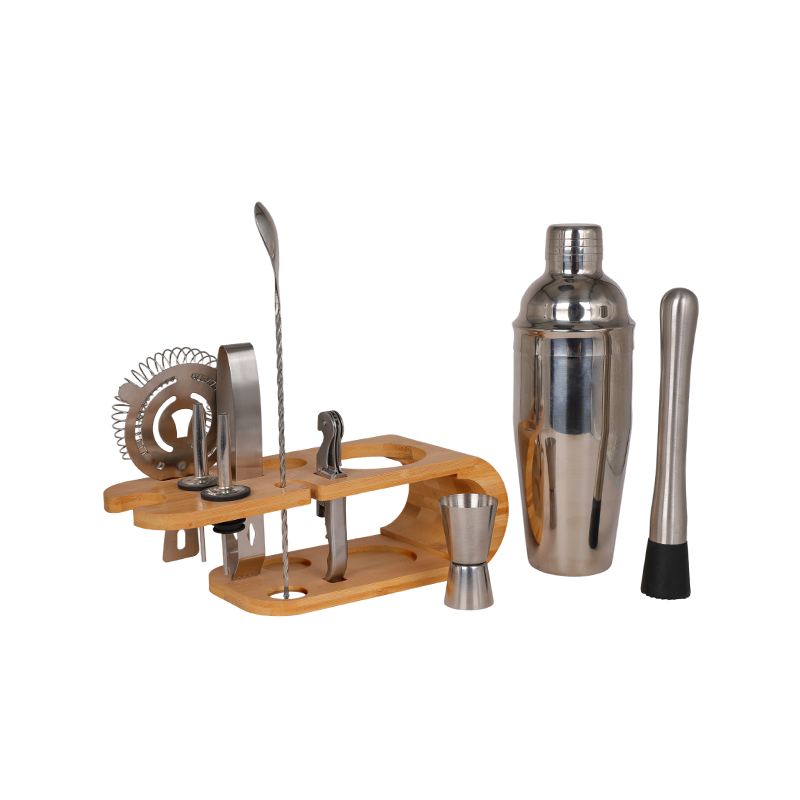 10-Piece Stainless Steel Martini Shaker and Complete Kit
