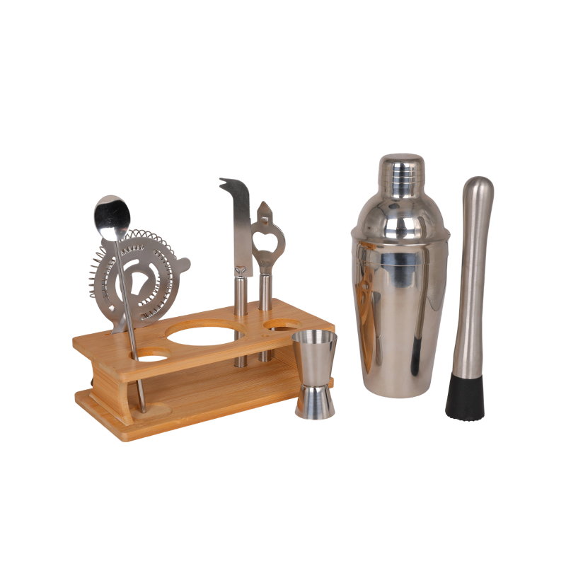 8-Piece Stainless Steel Home Bartending Kit