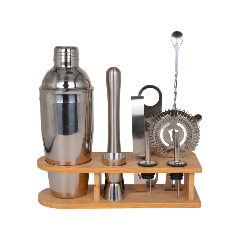 10-Piece Stainless Steel Martini Shaker and Complete Kit