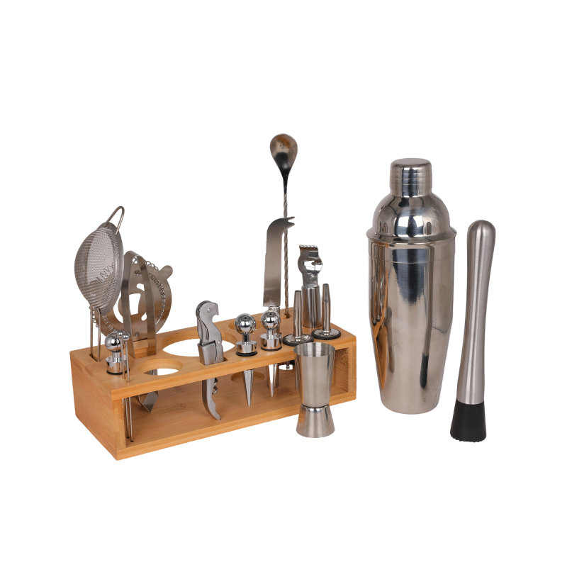 18-Piece Stainless Steel Bar Bartender Kit for Home