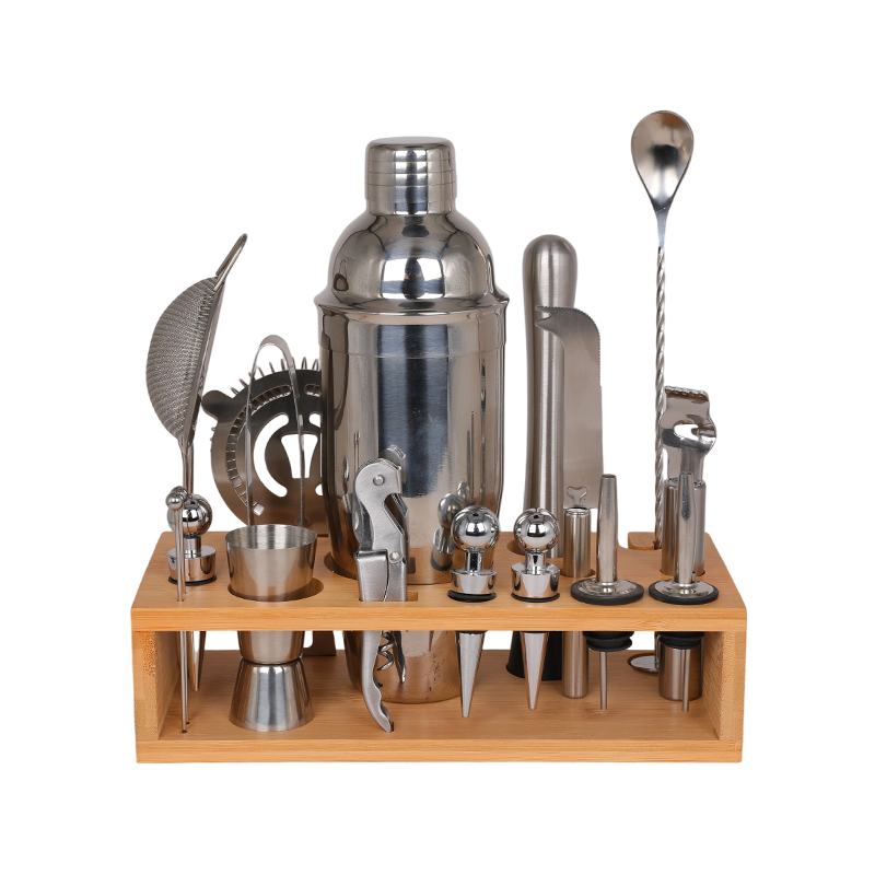 18-Piece Stainless Steel Bar Bartender Kit for Home