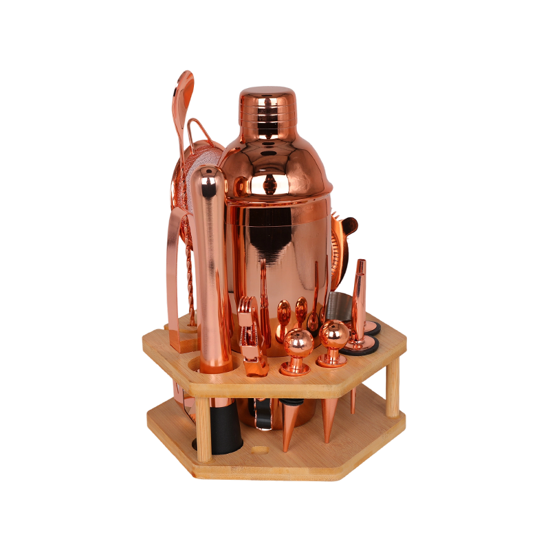 13-Piece Rose Gold Bartender Tool Kit