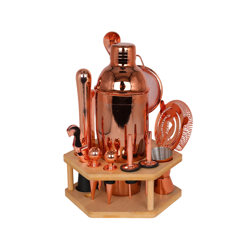 13-Piece Rose Gold Bartender Tool Kit