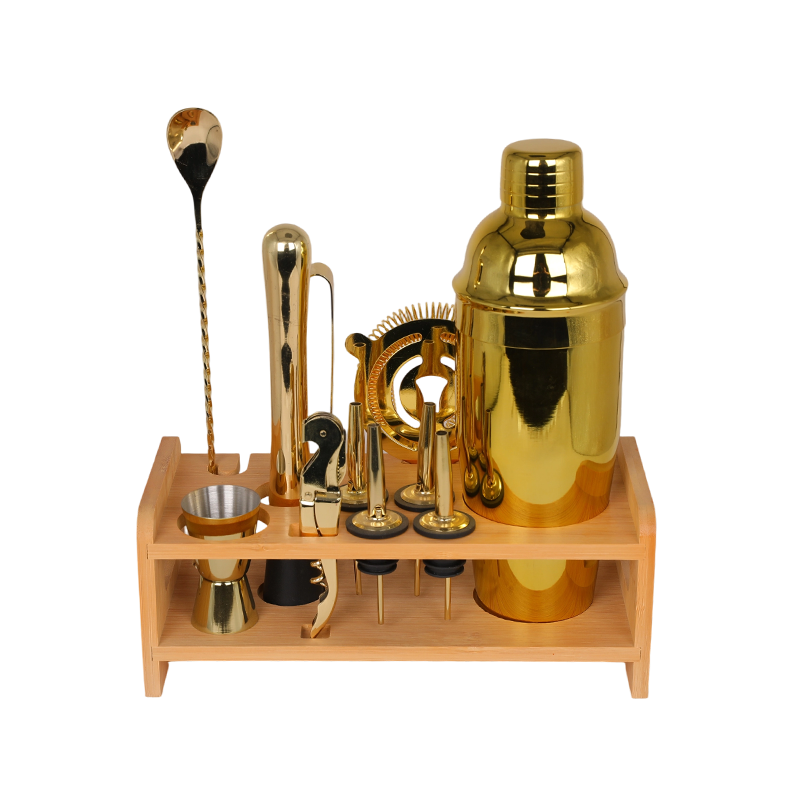 12-Piece Gold Mixology Bartender Kit Bar Tool Set 