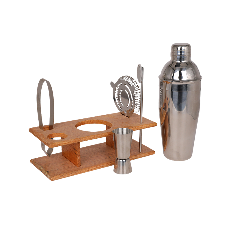 6-Piece Stainless Steel Martini Cocktail Shaker Set
