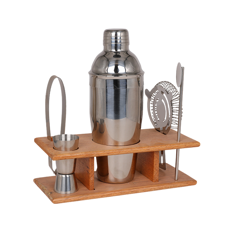 6-Piece Stainless Steel Martini Cocktail Shaker Set