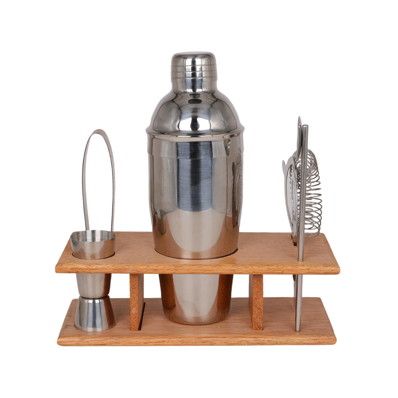 6-Piece Stainless Steel Martini Cocktail Shaker Set