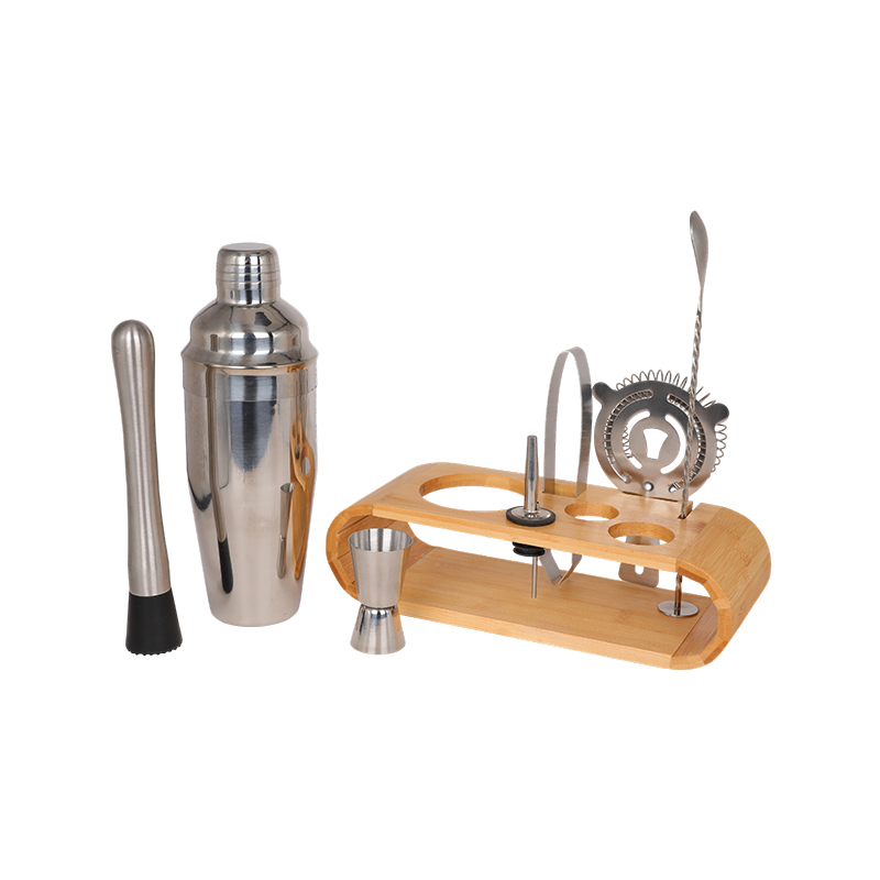 8-Piece Stainless Steel Home Bartending Kit