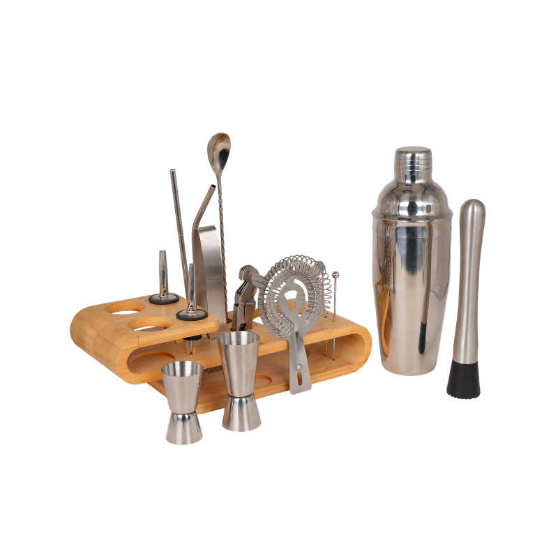 12-Piece Stainless Steel Cocktail Shaker Set Barware Kit