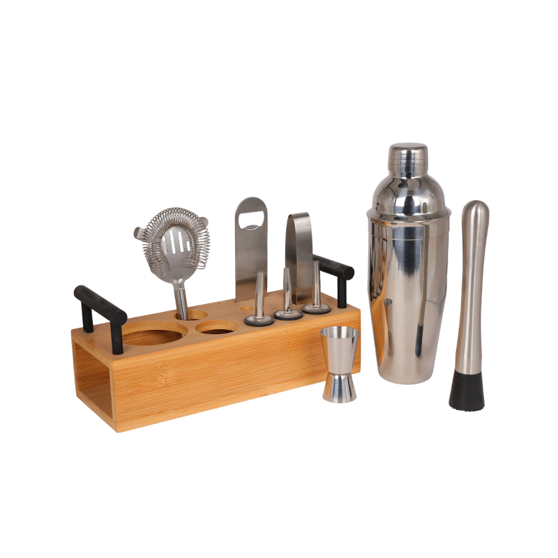 10-Piece Stainless Steel Martini Shaker and Complete Kit
