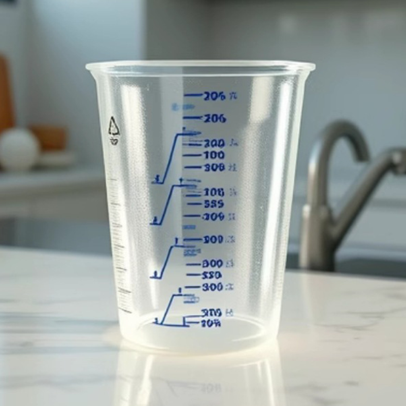 20oz Clear Large-Capacity Plastic Mixing Cup